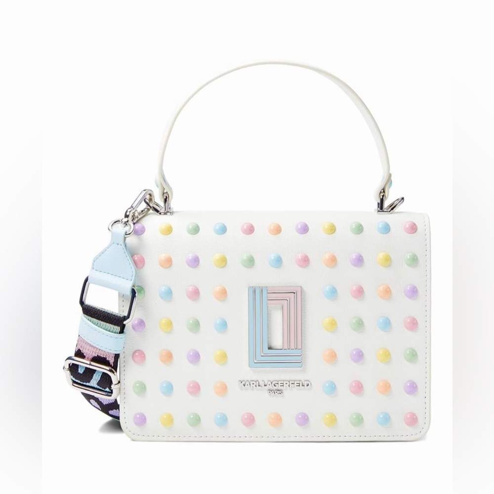NWT KARL LAGERFELD Paris Women's Simone Studded Crossbody